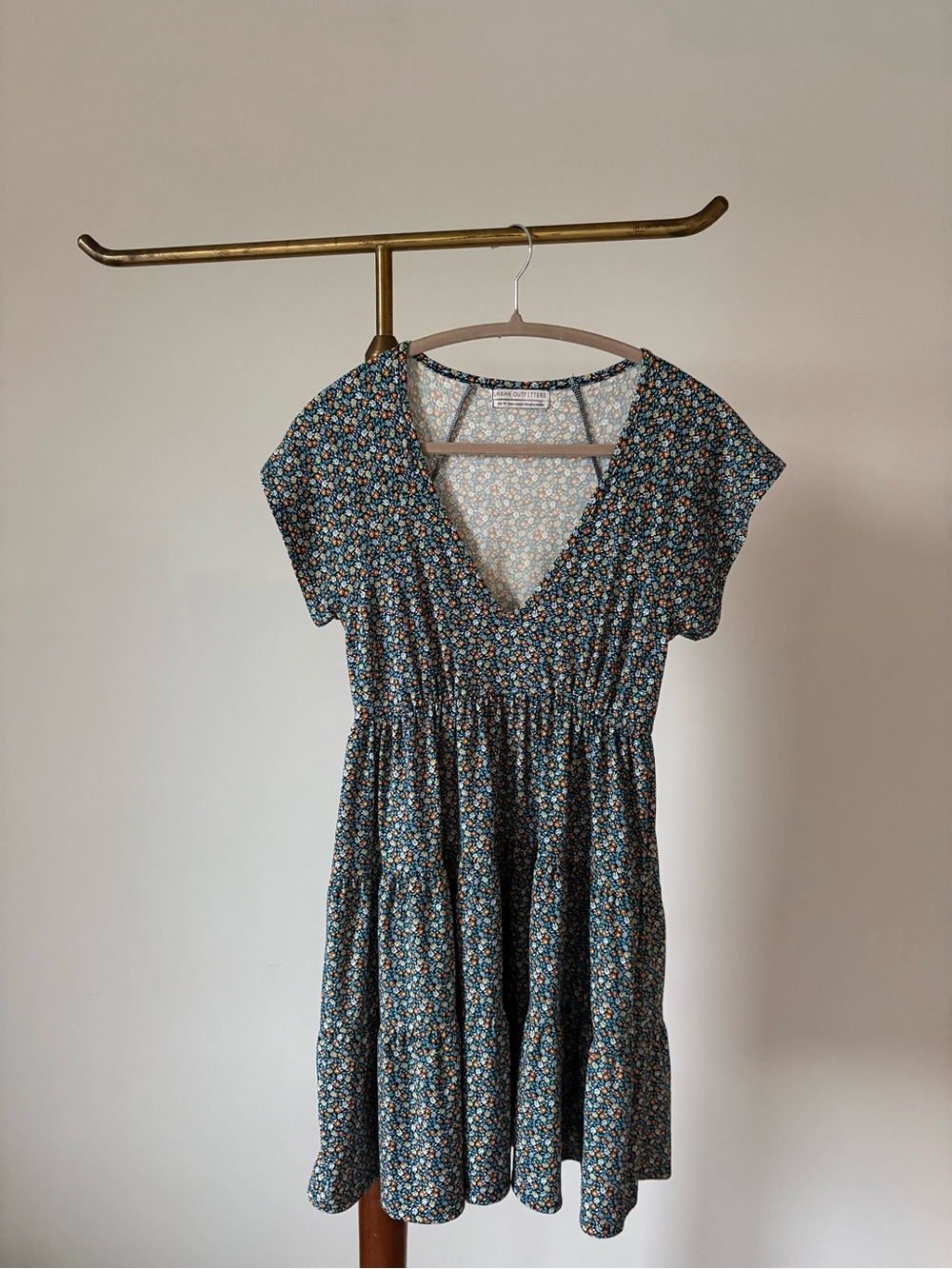 Urban Outfitters Julia Tiered Mini Dress in Floral Size XS